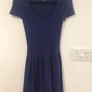 Blue sandro cutout dress